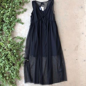 Black mesh dress